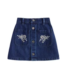 Danubio embroidered denim skirt Danubio embroidered denim skirt
