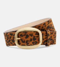 Dara leopard-print suede belt Dara leopard-print suede belt
