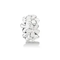 Darling Daisies Spacer Charm - Silver