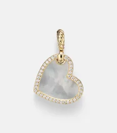 David Yurman DY Elements Heart 18kt gold (7501000) pendant with diamonds and pearl David Yurman DY Elements Heart 18kt gold (7501000) pendant with diamonds and pearl