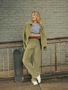 Dawn Patrol Corduroy - Women Green Corduroy Trousers Dawn Patrol Corduroy - Women Green Corduroy Trousers