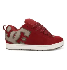 DC Shoes Court Graffik - Unisex Red Leather Shoes DC Shoes Court Graffik - Unisex Red Leather Shoes
