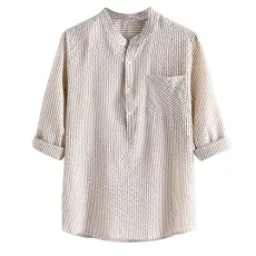 Deal of The Day Today Linen Shirts Men 4XL White Short Sleeved Shirts for Men Hawaiian Shirts Men XX