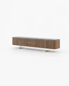 DEAN Media Unit Walnut Veneer Matte