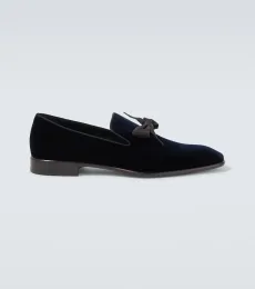 December First bow-detail velvet loafers December First bow-detail velvet loafers