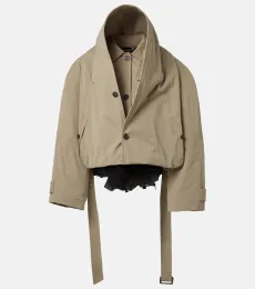 Deconstructed cotton twill trench coat Deconstructed cotton twill trench coat