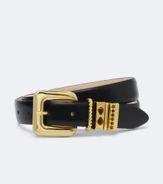 Déhanche Ceinture Mara en cuir à ornements