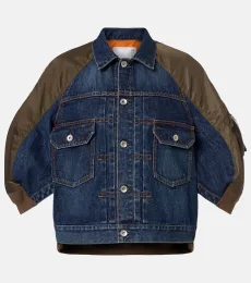 Denim and twill jacket