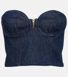 Denim bustier top Denim bustier top