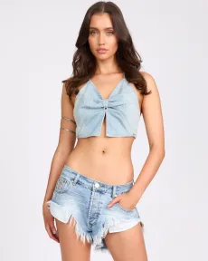 Denim Butterfly Top - Best Blue, SML