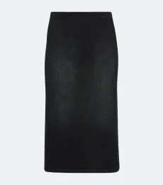 Denim midi skirt