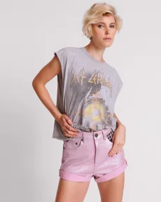 Denim Shorts - Bandits Bandits High Waist Foil Denim Shorts Pink Envy Size 28 One Teaspoon Denim Shorts - Bandits Bandits High Waist Foil Denim Shorts Pink Envy Size 28 One Teaspoon
