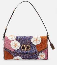 DeVain Small floral embellished shoulder bag DeVain Small floral embellished shoulder bag