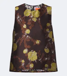 Devon floral jacquard top
