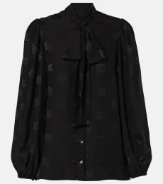 DG bow-detail silk blouse DG bow-detail silk blouse