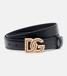 DG embellished leather belt