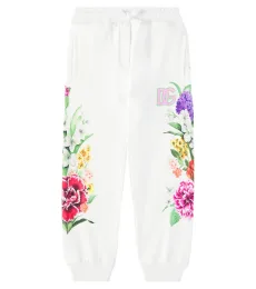DG floral cotton jersey sweatpants