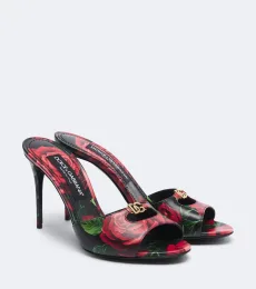 DG floral leather mules DG floral leather mules