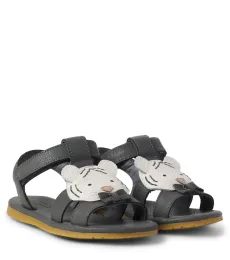 Dhalo applique leather sandals