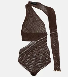 Dina asymmetric knit bodysuit Dina asymmetric knit bodysuit