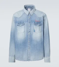 Distressed denim shirt Distressed denim shirt