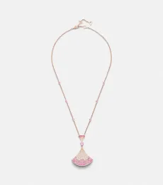 Divas' Dream 18kt rose gold pendant necklace with diamonds, sapphires, and rubies Divas' Dream 18kt rose gold pendant necklace with diamonds, sapphires, and rubies