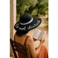 Do Not Disturb Embroidered Straw Hat Do Not Disturb Embroidered Straw Hat