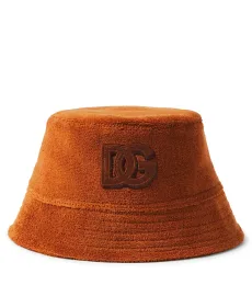DolceGabbana Kids DG cotton terry bucket hat DolceGabbana Kids DG cotton terry bucket hat