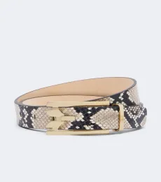 Dorian Pin-Buckle snake-effect leather belt Dorian Pin-Buckle snake-effect leather belt