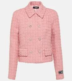 Double-breasted bouclà tweed jacket Double-breasted bouclà tweed jacket