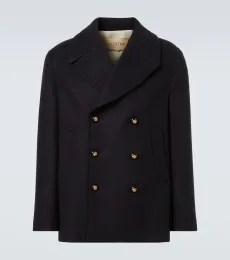 Double-breasted virgin wool jacket Double-breasted virgin wool jacket