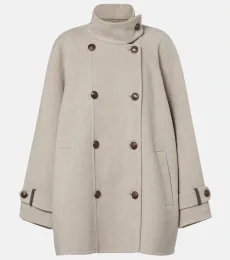 Double-breasted wool and cashmere coat Double-breasted wool and cashmere coat
