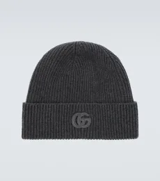 Double G ribbed-knit cashmere beanie Double G ribbed-knit cashmere beanie