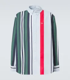 Double L striped cotton twill shirt Double L striped cotton twill shirt