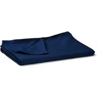 Double - Navy Blue Flat Sheets Easy Care 68 Pick Polycotton 223X254cm Double - Navy Blue Flat Sheets Easy Care 68 Pick Polycotton 223X254cm
