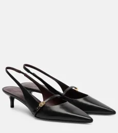 Double-T leather Mary Jane pumps Double-T leather Mary Jane pumps