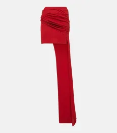 Draped cotton jersey miniskirt Draped cotton jersey miniskirt