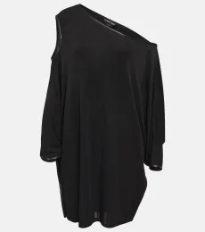 Draped crêpe jersey minidress Draped crêpe jersey minidress