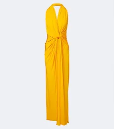 Draped halterneck jersey gown Draped halterneck jersey gown