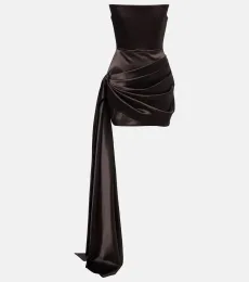 Draped satin bustier dress Draped satin bustier dress