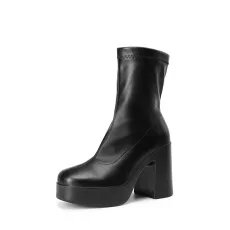 Dreamy Square Toe Platform Chunky Ankle Boots Stella Dreamy Square Toe Platform Chunky Ankle Boots Stella