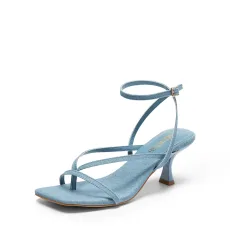 Dreamy Square Toe Strappy Kitten Heels Dreamy Square Toe Strappy Kitten Heels