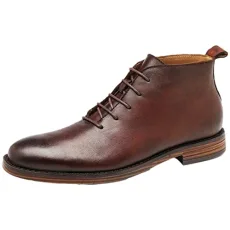 Dress Stylish Boots for Men Leather Ankle High Winter Shoes Brown,10.5 Dress Stylish Boots for Men Leather Ankle High Winter Shoes Brown,10.5