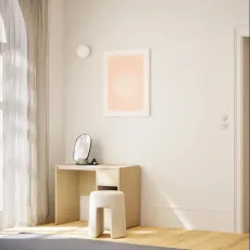 Dressing Table in Beige with Doors and Drawers