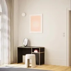 Dressing Table in Black with Doors and Backpanels