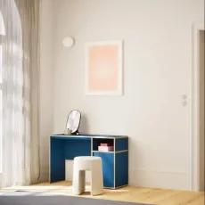 Dressing Table in Blue with Doors and Backpanels