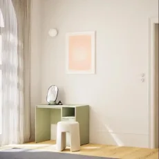 Dressing Table in Green with Doors and Backpanels