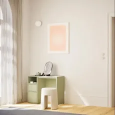 Dressing Table in Green with Drawers and Backpanels