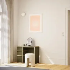 Dressing Table in Moss Green with Drawers and Backpanels