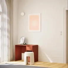 Dressing Table in Terracota with Doors and Drawers